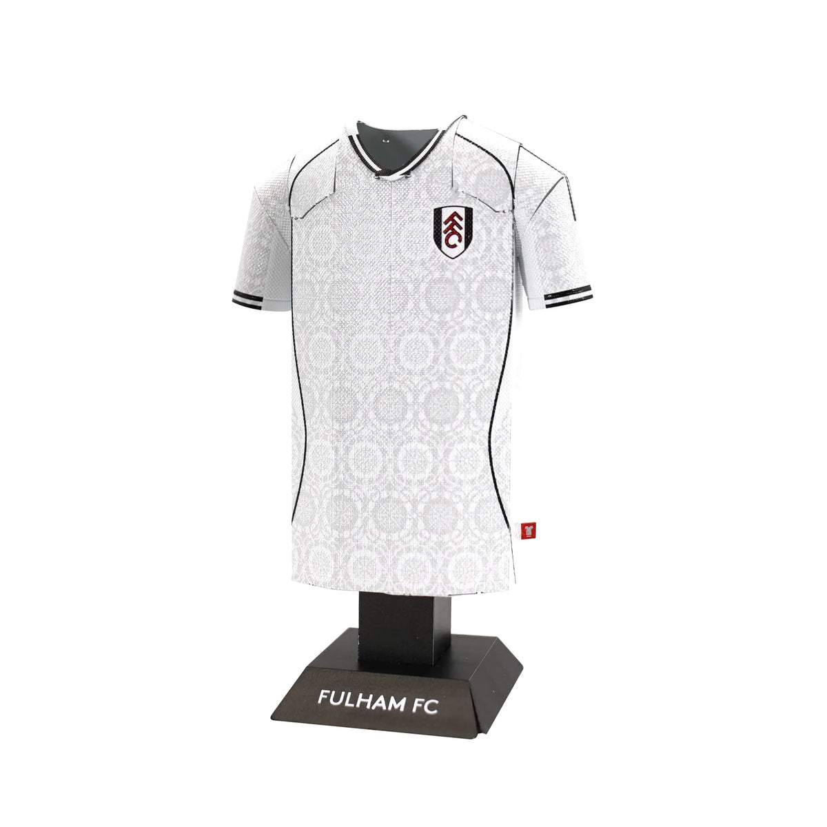 Fulham FC soccer jersey on a mannequin with a white background
