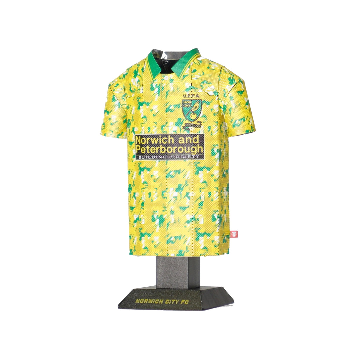 Norwich City – Camiseta Retro Local 1993 (Copa UEFA) de Aleación