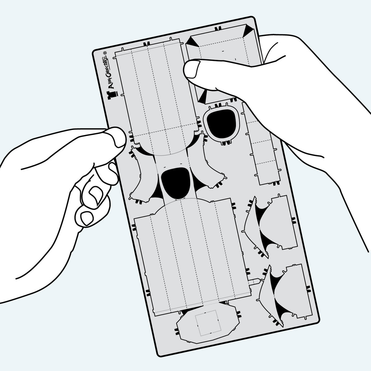Remove the part from the metal sheet