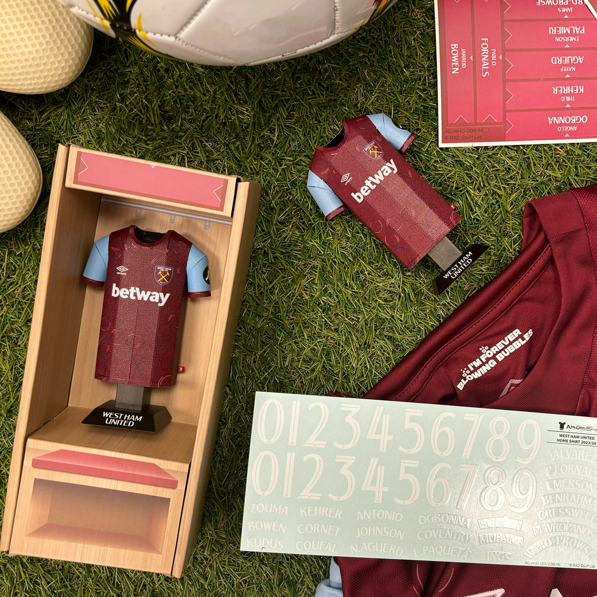 West Ham United 2023/24 season metal shirt collectible