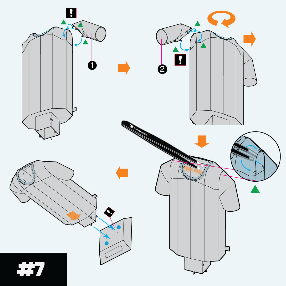 attach the sleeves