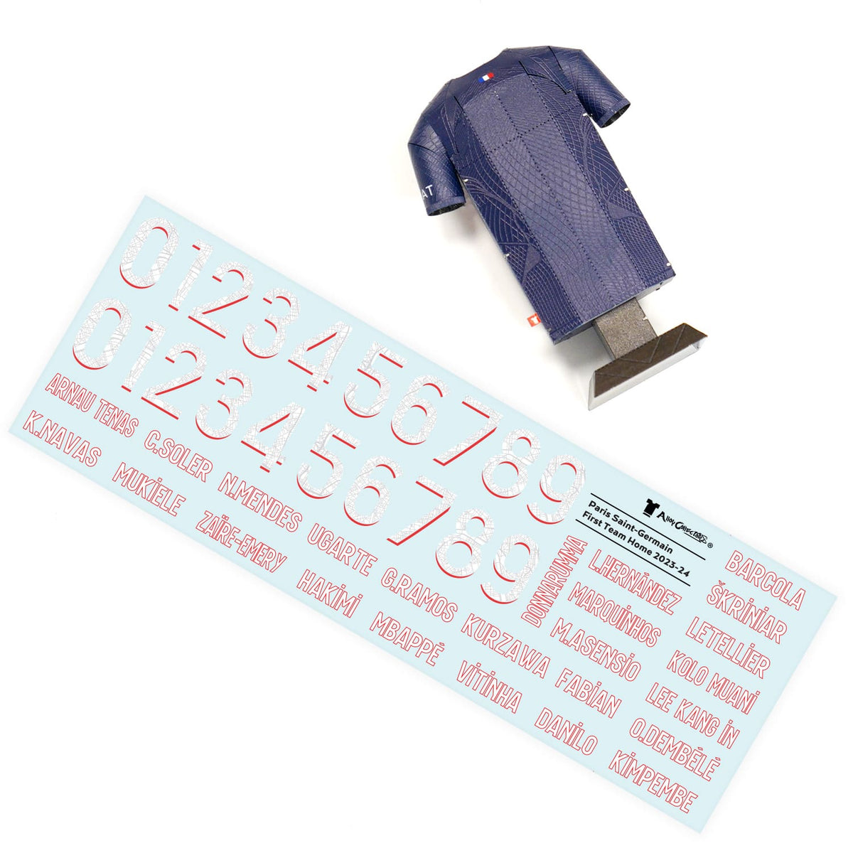 PSG Home Jersey decal sheet