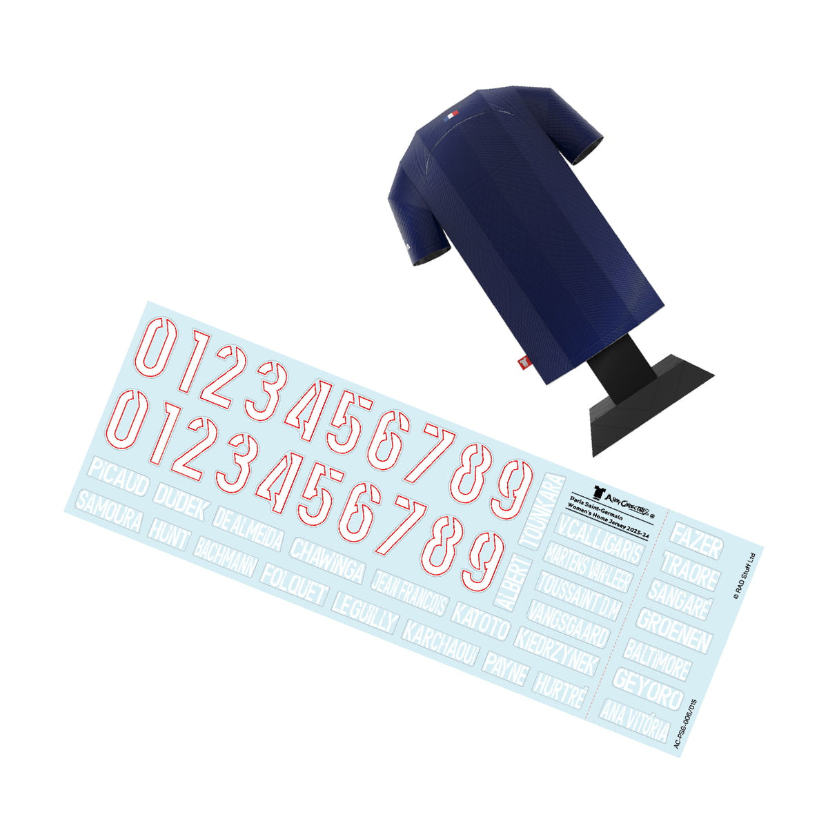 PSG Womens decal sheet