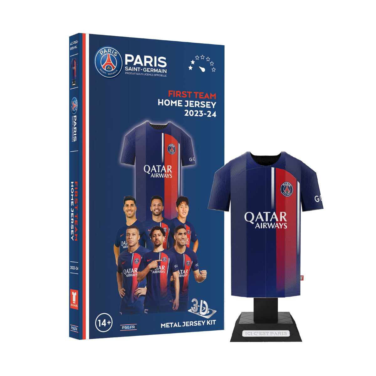 PSG home jersey with packaging