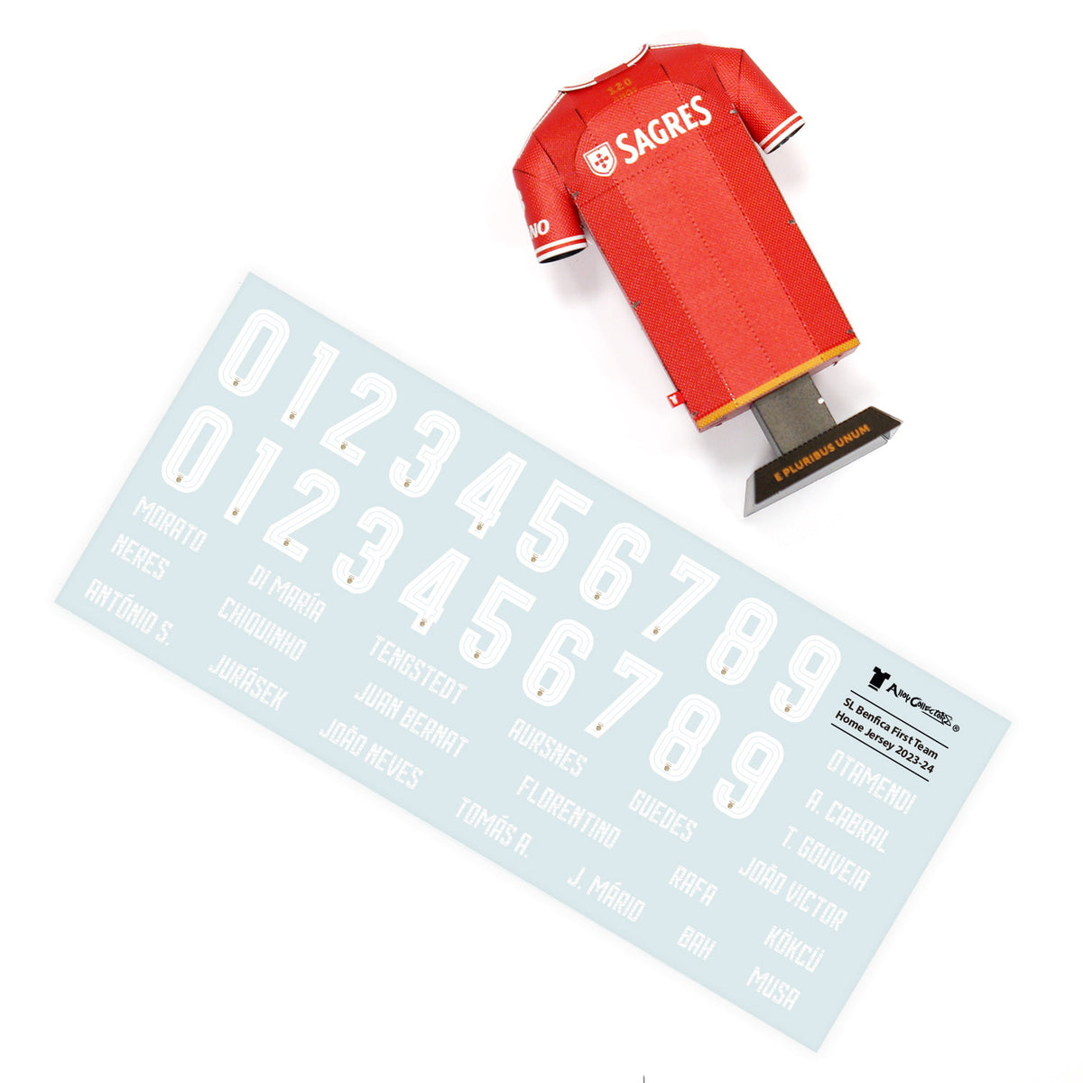 Benfica home kit decal sheet